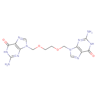 9,9'-[(Ethane-1,2-diylbis(oxy))bis(methylene))bis(2-amino-1H-purin-6(9H)-one]