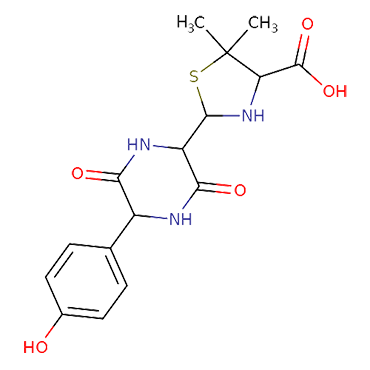 (4S)-2-[5-(4-Hydroxyphenyl)-3,6-dioxopiperazin-2-yl]-5,5-dimethylthiazolidine-4-carboxylic acid