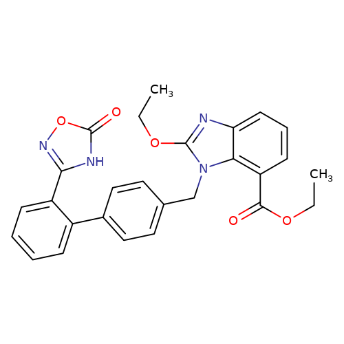 Ethyl 2-ethoxy-1-((2'-(5-oxo-4,5-dihydro-1,2,4-oxadiazol-3-yl)-[1,1'-biphenyl]-4-yl)methyl)-1H-benzo[d]imidazole-7-carboxylate