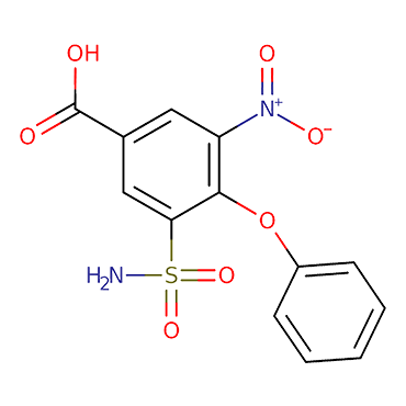 3-Nitro-4-phenoxy-5-sulfamoylbenzoic acid