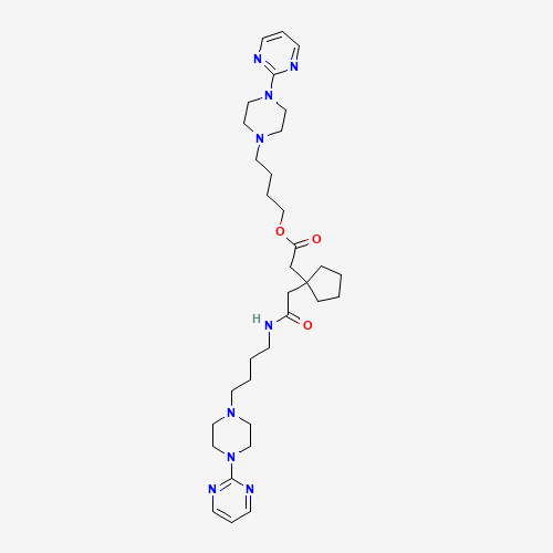 2,2'-(Cyclopentane-1,1-diyl)bis(N-(4-(4-(pyrimidin-2-yl)piperazin-1-yl)butyl)acetamide