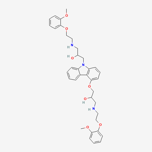 1-(4-(2-Hydroxy-3-((2-(2-methoxyphenoxy)ethyl)amino)propoxy)-9H-carbazol-9-yl)-3-((2-(2-methoxyphenoxy)ethyl)amino)propan-2-ol