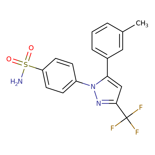4-[5-(3-Methylphenyl)-3-trifluoromethyl-1H-pyrazol-1-yl]benzenesulfonamide