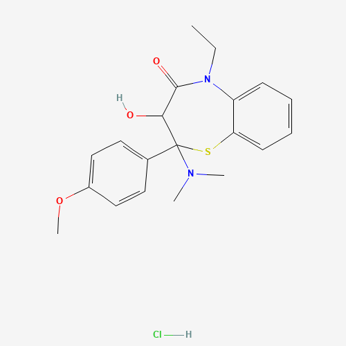 (2S,3S)-5-[2-(Dimethylamino)ethyl]-2-(4-methoxyphenyl)-4-oxo-2,3,4,5-tetrahydro-1,5-benzothiazepin-3-ol HCl