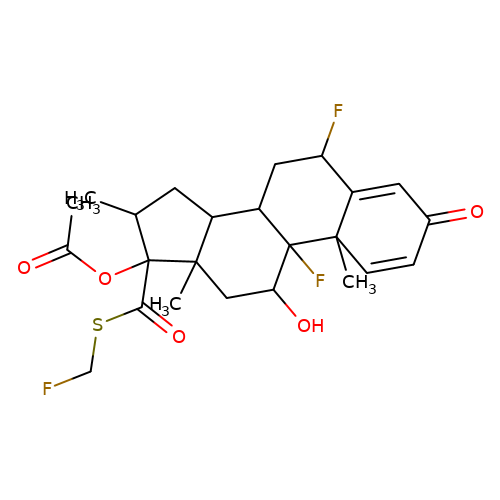 6α,9-Difluoro-17-[[(fluoromethyl)sulphanyl]carbonyl]-11β-hydroxy-16α-methyl-3-oxoandrosta-1,4-dien-17α-yl acetate