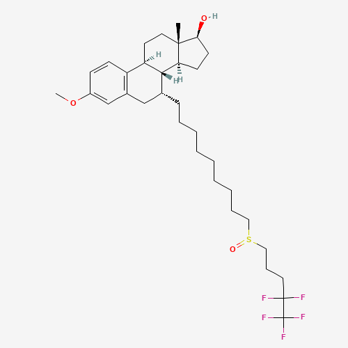 (7R,8R,9S,13S,14S,17S)-3-(methoxy)-13-methyl-7-(9-(4,4,5,5,5-pentafluoropentylsulfinyl)nonyl)-7,8,9,11,12,13,14,15,16,17-decahydro-6H-cyclopenta[a]phenanthren-17-ol