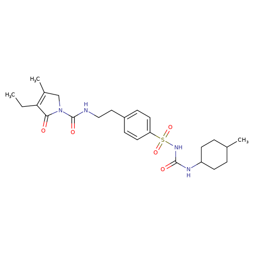 1-[[p-[2-(3-Ethyl-4-methyl-2-oxo-3-pyrroline-1-carboxamido)ethyl]phenyl]sulfonyl]-3-(trans-4-methylcyclohexyl)urea