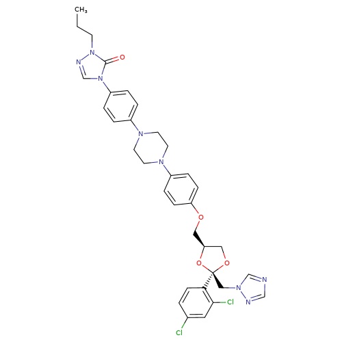 cis-4-[4-[4-[4-[[2-(2,4-Dichlorophenyl)-2-(1H-1,2,4-triazol-1-ylmethyl)-1,3-dioxolan-4-yl]methoxy]phenyl]-1-piperazinyl]phenyl]-2,4-dihydro-2-propyl-3H-1,2,4-triazol-3-one