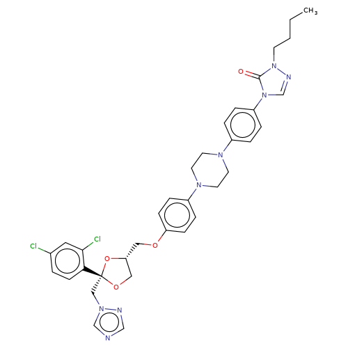 cis-2-Butyl-4-[4-[4-[4-[[2-(2,4-Dichlorophenyl)-2-(1H-1,2,4-triazol-1-ylmethyl)-1,3-dioxolan-4-yl]methoxy]phenyl]-1-piperazinyl]phenyl]-2,4-dihydro-3H-1,2,4-triazol-3-one