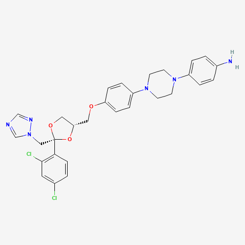 4-(4-(4-(((2R,4S)-2-((1H-1,2,4-Triazol-1-yl)methyl)-2-(2,4-dichlorophenyl)-1,3-dioxolan-4-yl)methoxy)phenyl)piperazin-1-yl)aniline