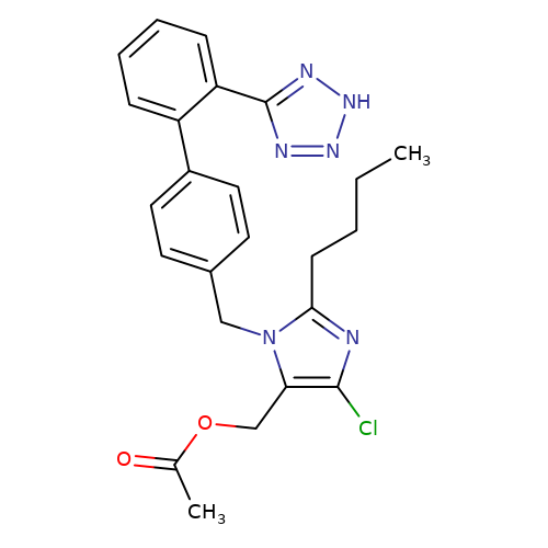 (1-((2'-(1H-Tetrazol-5-yl)-[1,1'-biphenyl]-4-yl)methyl)-2-butyl-4-chloro-1H-imidazol-5-yl)methyl acetate