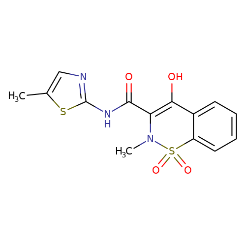 4-Hydroxy-2-methyl-N-(5-methyl-2-thiazolyl)-2H-1,2-benzothiazine-3-carboxamide 1,1-dioxide