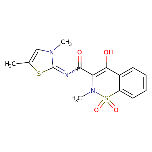 [N(Z)]-N-(3,5-Dimethyl-2(3H)-thiazolylidene)-4-hydroxy-2-methyl-2H-1,2-benzothiazine-3-carboxamide 1,1-Dioxide