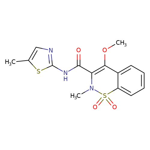 4-Methoxy-2-methyl-N-(5-methyl-1,3-thiazol-2yl)-2H-1,2-benzothiazine-3-carboxamide-1,1-dioxide