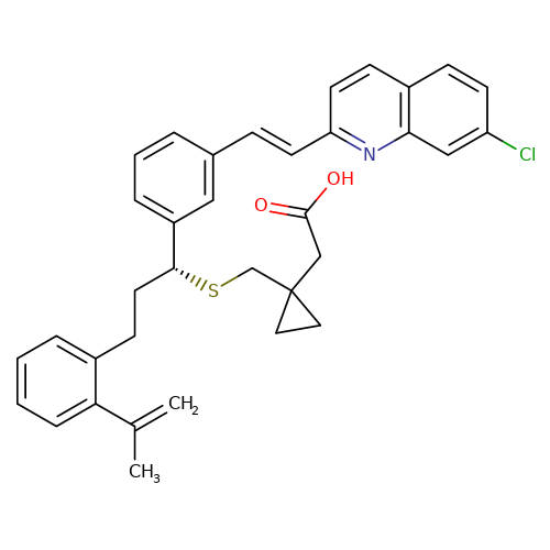 [1-[[[(1R)-1-[3-[(E)-2-(7-Chloroquinolin-2-yl)ethenyl]phenyl]-3-[2-(prop-1-en-2- yl)phenyl]propyl]sulfanyl]methyl]cyclopropyl]acetic acid