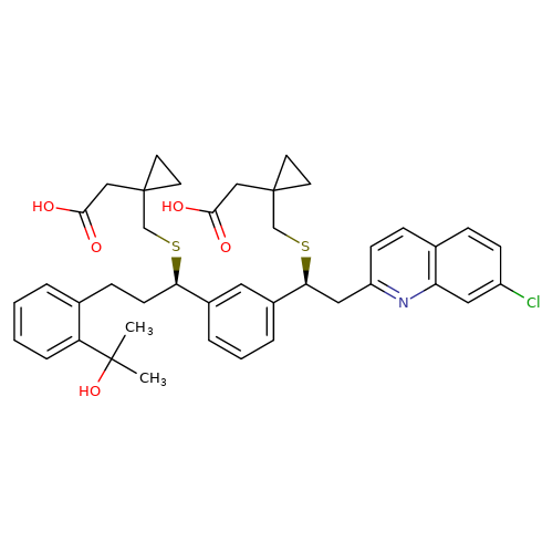 1-[[[(1R)-1-[3-[(1R)-1-[[[1-(Carboxymethyl)cyclopropyl]methyl]thio]-2-(7-chloro-2-quinolinyl)ethyl]phenyl]-3-[2-(1-hydroxy-1-methylethyl) phenyl] propyl] thio]methyl]-cyclopropaneacetic acid