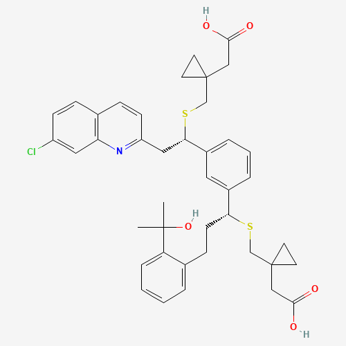 1-[[[(1R)-1-[3-[(1S)-1-[[[1-(Carboxymethyl)cyclopropyl]methyl]thio]-2-(7-chloro-2-quinolinyl)ethyl]phenyl]-3-[2-(1-hydroxy-1-methylethyl) phenyl] propyl] thio]methyl]-cyclopropaneacetic acid