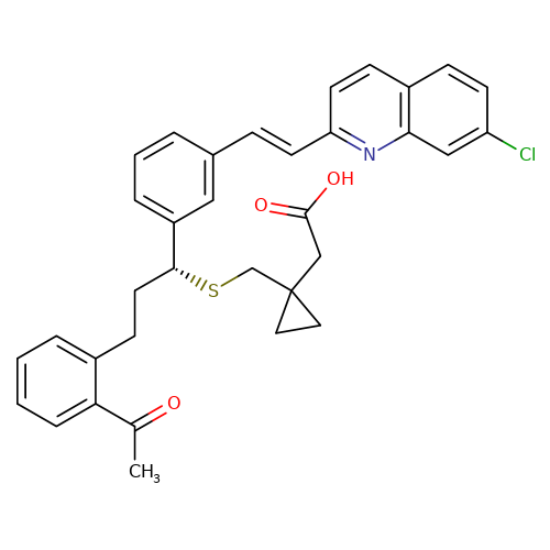 [1-[[[(1R)-3-(2-acetylphenyl)-1-[3-[(E)-2-(7-chloroquinolin-2- yl) ethenyl] phenyl] propyl] sulfanyl] methyl] cyclopropyl] acetic acid