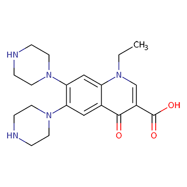 1-Ethyl-4-oxo-6,7-bis(piperazin-1-yl)-1,4-dihydroquinoline-3-carboxylic acid