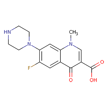 6-Fluoro-1-methyl-4-oxo-7-(piperazin-1-yl)-1,4-dihydroquinoline-3-carboxylic acid