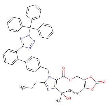 (5-Methyl-2-oxo-1,3-dioxol-4-yl)methyl 4-(2-hydroxypropan-2-yl)-2-propyl-1-((2'-(2-trityl-2H-tetrazol-5-yl)-[1,1'-biphenyl]-4-yl)methyl)-1H-imidazole-5-carboxylate