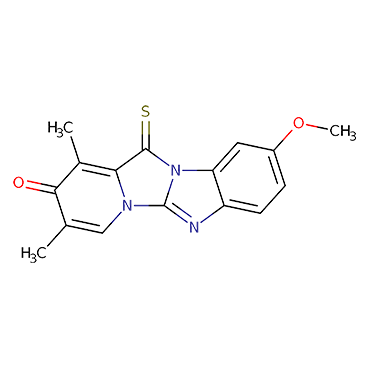 9-Methoxy-1,3-dimethyl-12-thioxopyrido[1',2':3,4]imidazo[1,2-a]benzimidazol-2-(12H)-one