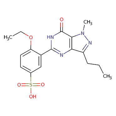4-Ethoxy-3-(1-methyl-3-propyl-7-oxo-6,7-dihydro-1H-pyrazolo[4,3-d]pyrimidin-5-yl)benzenesulfonic acid