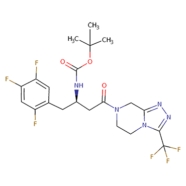 (R)-Tert-butyl (4-oxo-4-(3-(trifluoromethyl)-5,6-dihydro-[1,2,4]triazolo[4,3-a]pyrazin-7(8H)-yl)-1-(2,4,5-trifluorophenyl)butan-2-yl)carbamate