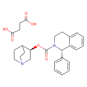 (1S)-3,4-Dihydro-1-phenyl-2(1H)-isoquinolinecarboxylic acid (3R)-1-azabicyclo-[2.2.2]oct-3-yl ester succinate salt