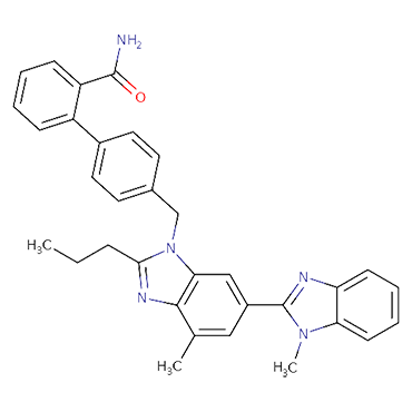 2-(4-{[4-Methyl-6-(1-methyl-1H-1,3-benzodiazol-2-yl)-2-propyl-1H-1,3-benzodiazol-1-yl] methyl}phenyl)benzamide