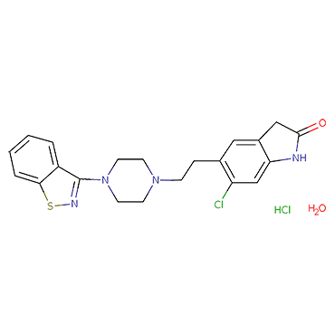 (5-[2-[4-(1,2-Benzisothiazol-3-yl)-1-piperazinyl]ethyl]-6-chloro-1,3-dihydro-2H-indol-2-one hydrochloride [Ziprasidone Hydrochloride]