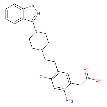 2-[2-Amino-5-[2-[4-(1,2-benzisothiazol-3-yl)piperazin-1-yl]ethyl]-4-chlorophenyl]acetic acid sodium salt